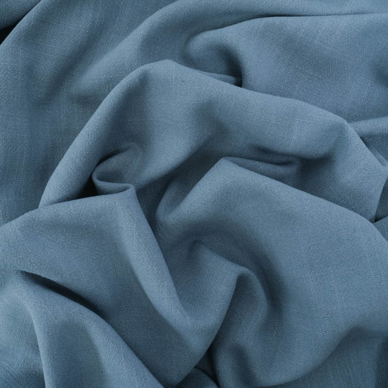 Lin Lavé Viscose 138CM Marine - Maison Klem